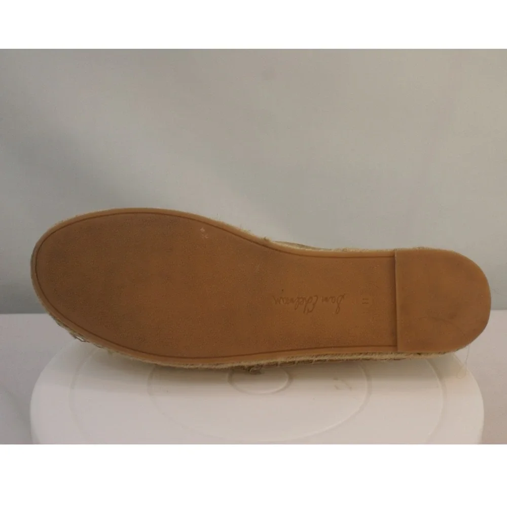 Sam‎ Edelman Suede Espadrille Slip On Flats Tan Camel Jute Platform Womens 11
